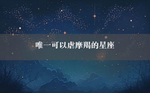 唯一可以虐摩羯的星座