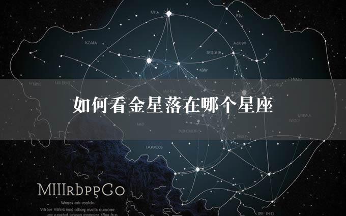 如何看金星落在哪个星座