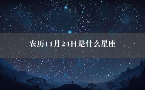 农历11月24日是什么星座