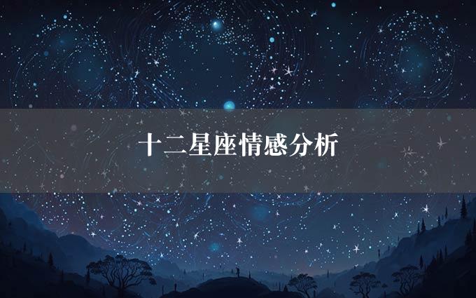 十二星座情感分析